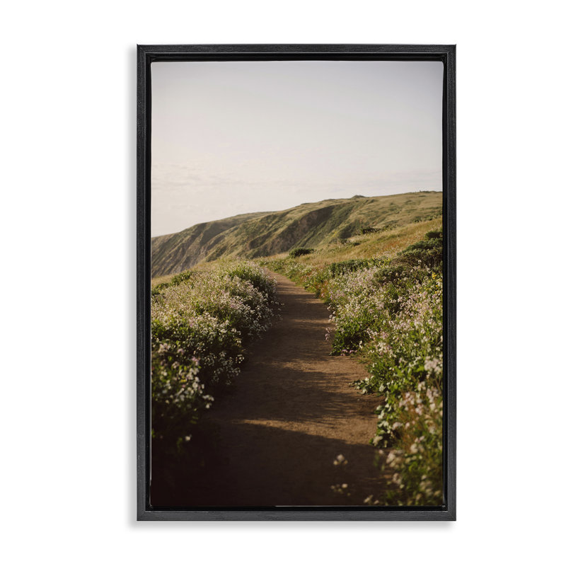  «Path» par Beach Coast Floater Canvas par Crystal Lynn Collins, H 25 po x l 17 po, Cadre flottant noir de jais