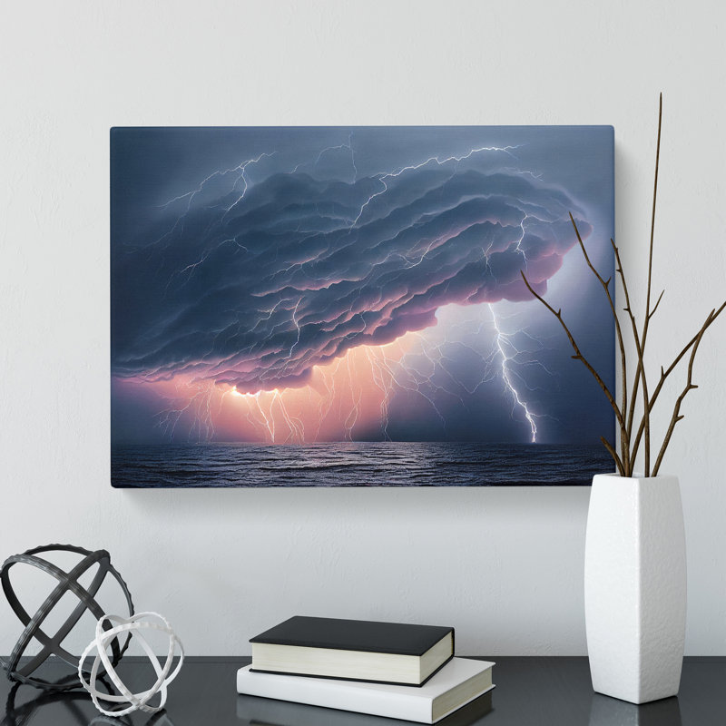 Seductive Thunderstorm - Wrapped Canvas, 40cm H x 60cm W x 3cm D