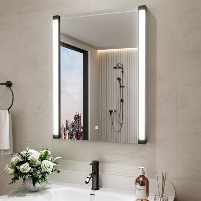 270° Pivot LED Mirror Adjustable Color Temperature & Dimmable Brightness Memory Function
