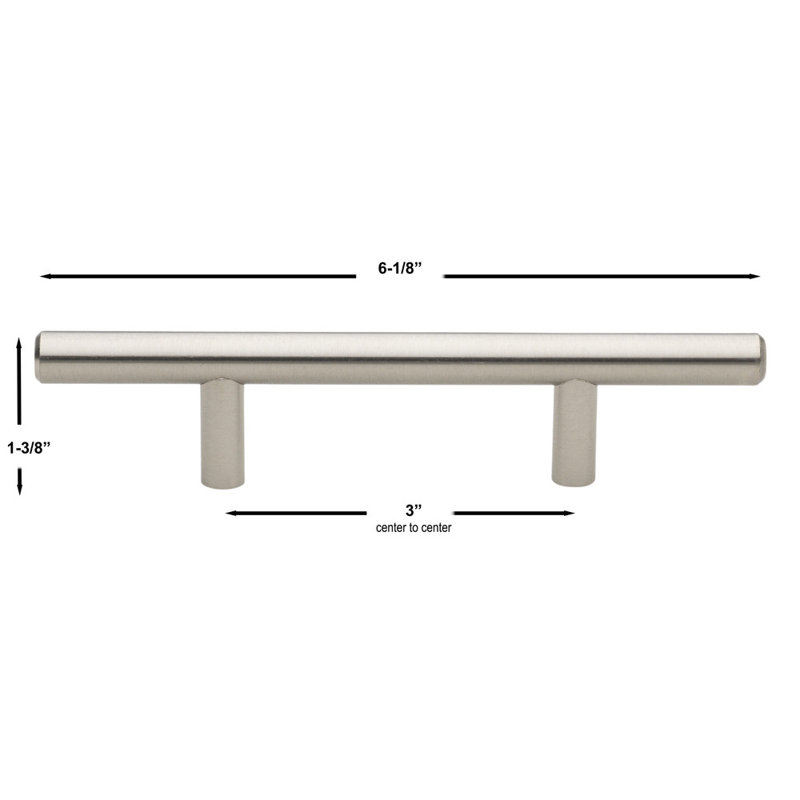 Roman 3" Center to Center Bar Pull Multipack, Polished Chrome