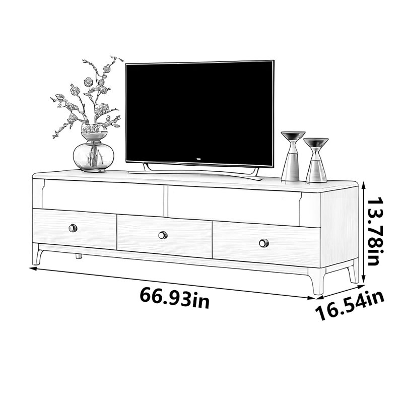 Meuble télé en bois massif