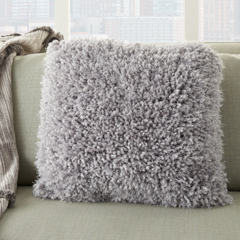 Housse et de coussin carré et coussin Amira, Bleu marine, 20 po X 20 po