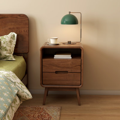 42cm W Solid Wood Bedside Table