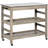 HOMCOM Rolling Kitchen Cart with Stainless Steel Countertop,2 Shelf and Castor Wheels, Grey
