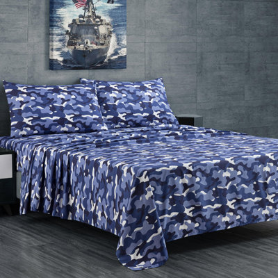 Camouflage Microfiber Sheet Set