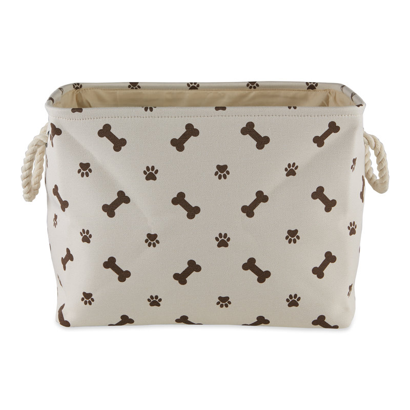 Cube ou bac en tissu, Brun foncé, H 15 po x l 17,75 po x P 12 po