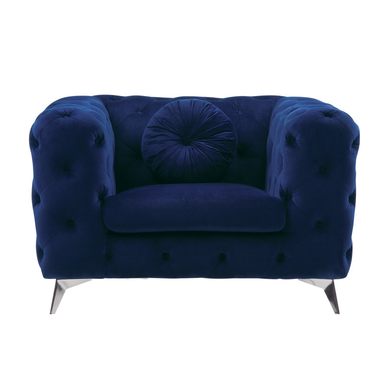 Fauteuil Godsey, Tissu bleu