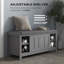Shoe Rack Bench For Entryway With Cushion, Sliding Doors 10 Pairs