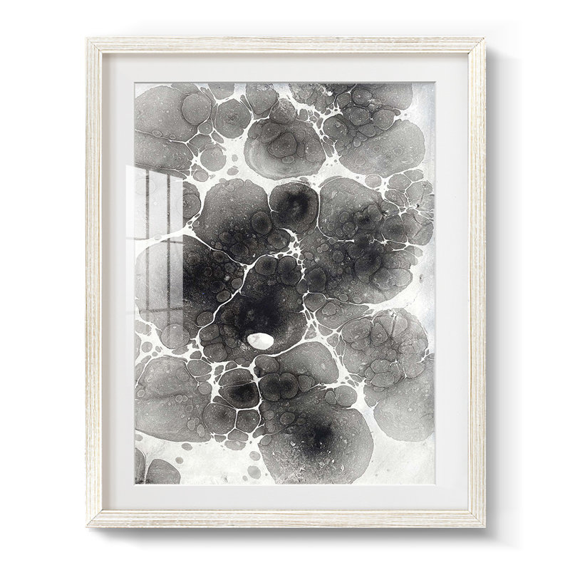 Marbrage - impression encadrée, H 28,5 po x l 20,5 po, Blanc