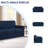 4 Piece Stretch Jacquard Couch Cover, Sofa Slipcover for 3 Cushion Couch, Machine Washable Furniture Protector(Sofa, Navy)-1400389073