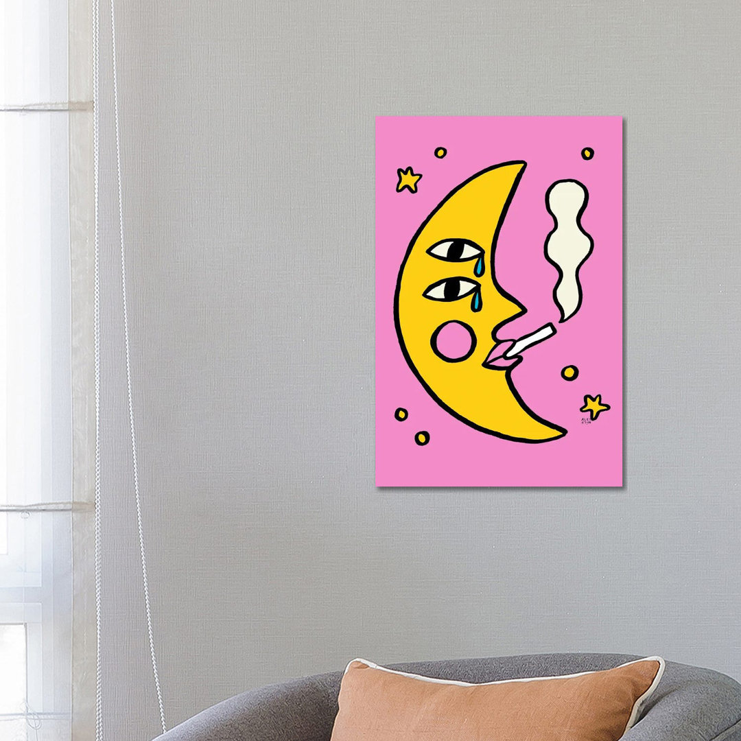 Sassy Moon von Aley Wild - Galerie-verpackte Leinwand Giclée auf Leinwand