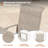 6-Person Patio Dining Set with 50" Round Dining Table and Padded Textilene Swivel Chairs-166004976