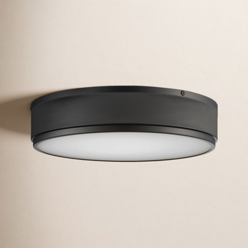 Plafonnier encastré à DEL Amos, Noir, noir, noir, noir, H 2,8 po x l 13 po x P 13 po
