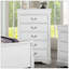 Meuble de chambre à coucher de style transitionnel 1 pièce avec pattes de support à l'épreuve de la poussière, tiroirs suspendus, tiroirs à queue d'aronde anglaise, meubles de chambre à coucher, finition blanche-58267078