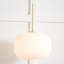 Alexa White Ribbed Glass & Gold Metal Multi Drop Pendant