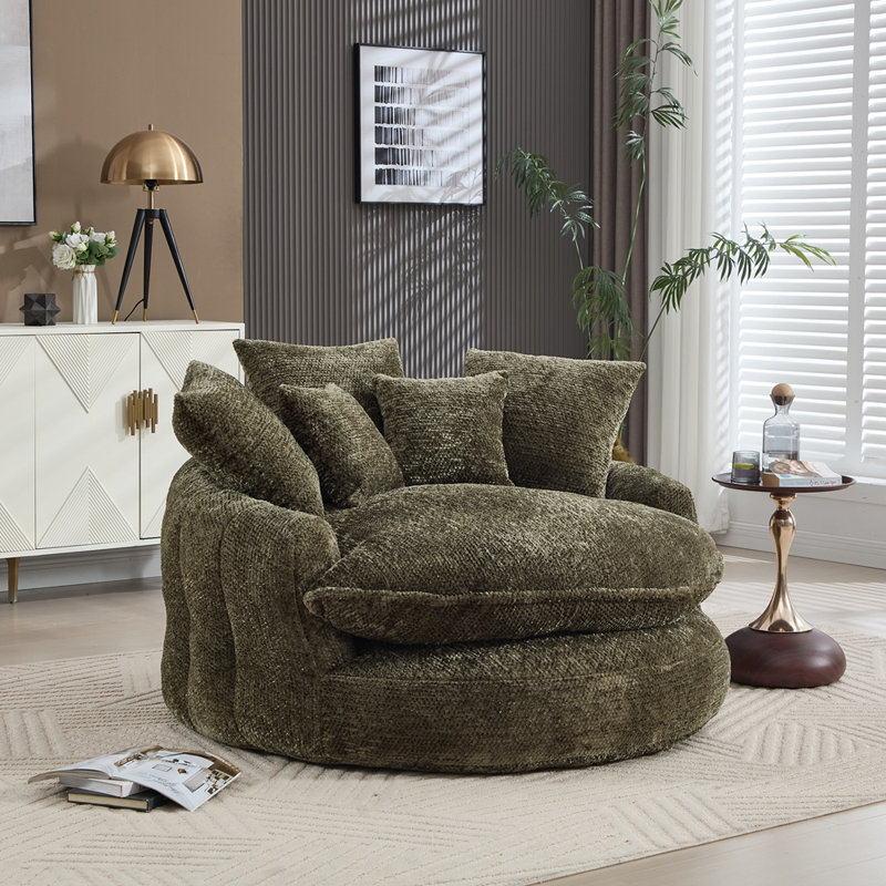 Canapé surdimensionné 55 po, Polyester vert olive