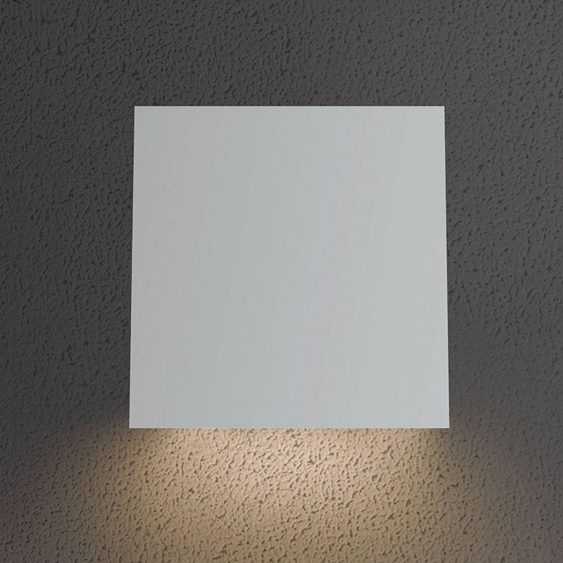 Angled Plane 1-Light LED Flush Mount, White
