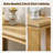 63" Boho Console Table With Storage Shelf