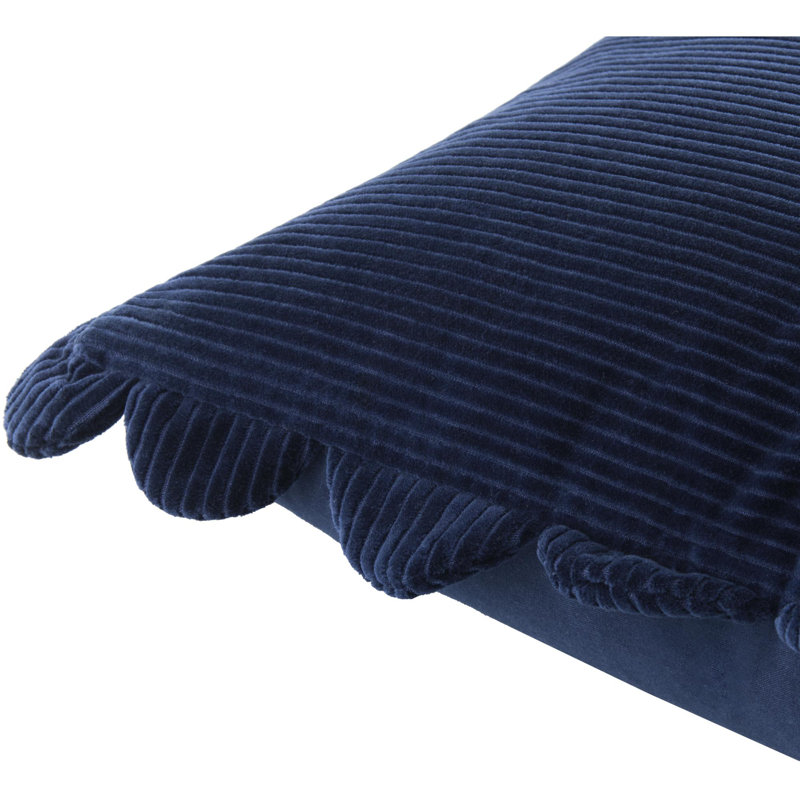 Corduroy Quarters Accent Pillow, Blue, Pillow Cover Only - No Insert, Square 22"