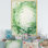 Couronne verte verdoyante tourbillon - décoration murale couronne