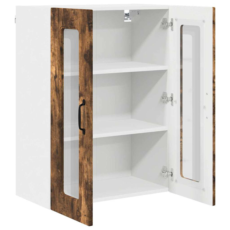 Vidaxl Kitchen Wall Cabinet Sonoma Oak 60 X 31 X 80 Cm Engineered Wood, 80cm H x 60cm W x 31cm D, Smoked Oak