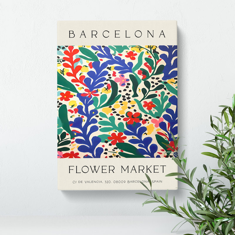 Flower Market Exhibition Barcelona No.4 - Wrapped Canvas, 60cm H x 40cm W x 3cm D