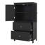 Armoire de rangement pour salle de bain, unité de rangement pour salle de bain, armoire autoportante avec 2 tiroirs et 2 portes, tablette réglable-88975412