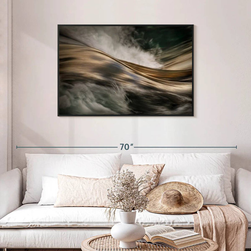 Bronze, Cadre flottant noir, 43 po x 29 po