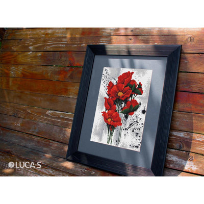 The Poppies Counted Cross-Stitch Kit by Luca-S B7014L