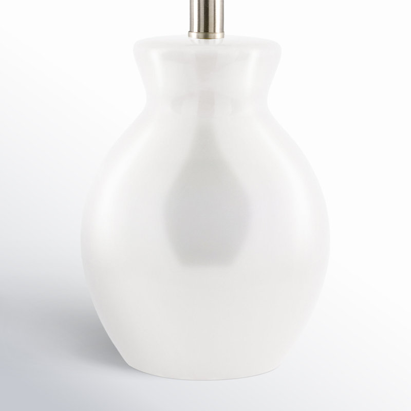 Lampe Momsen, Blanc, H 15 po x l 8 po x P 8 po, Sergé blanc