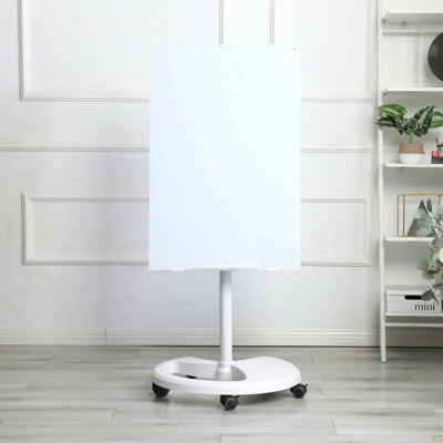 Tableau blanc amovible en verre trempé à hauteur réglable, tableau blanc magnétique effaçable à sec, 36 pi x 24 pi, fournitures scolaires ou décoration de bureau à domicile
