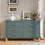 Commode double 6 tiroirs en bleu