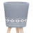 Hand-Painted Resin Planters with Beech Wood Legs, Indoor & Outdoor Decorative Plant Stands for Patio, Living Room, Garden, and Home Décor, Set of 2-400475348-400475355