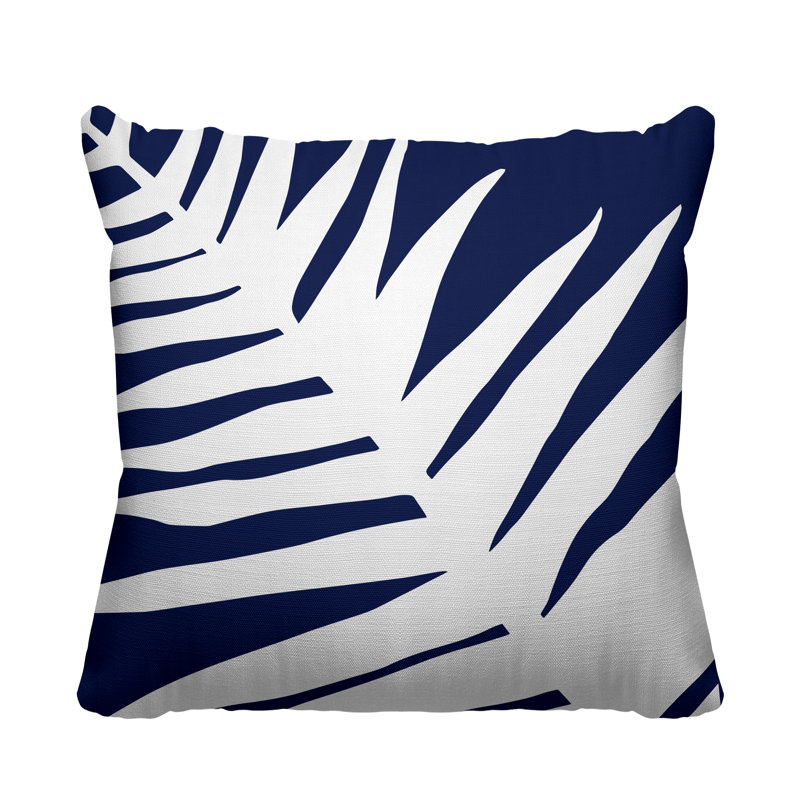 Coussin décoratif intérieur / extérieur Nash, Bleu marine, L 19 po x H 19 po