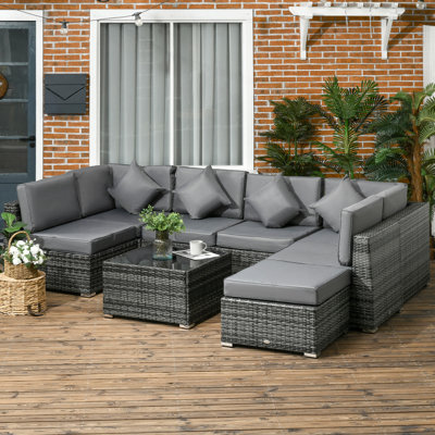 Zoticus Metal 6 - Person Seating Group with Cushions