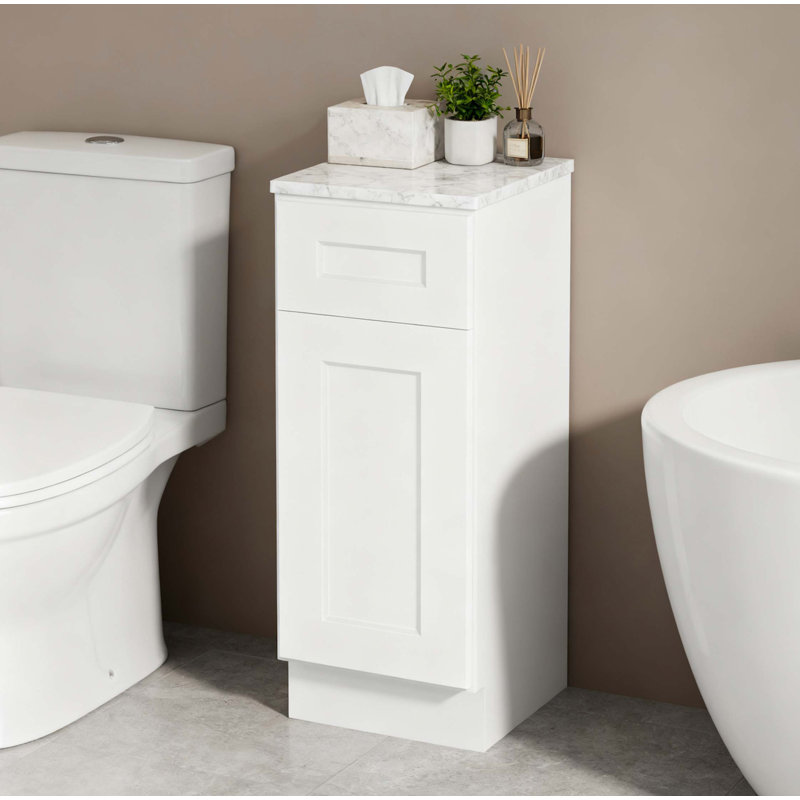 Armoire Shaker à une porte pour le rangement de la cuisine, de la buanderie et de la salle de bain. Tablettes réglables prêtes à assembler (l 12 po x H 34,5 po x P 24 po)