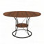 Table de salle à manger extensible ronde avec tablette de rangement (43 po)-1740917361-1740917360