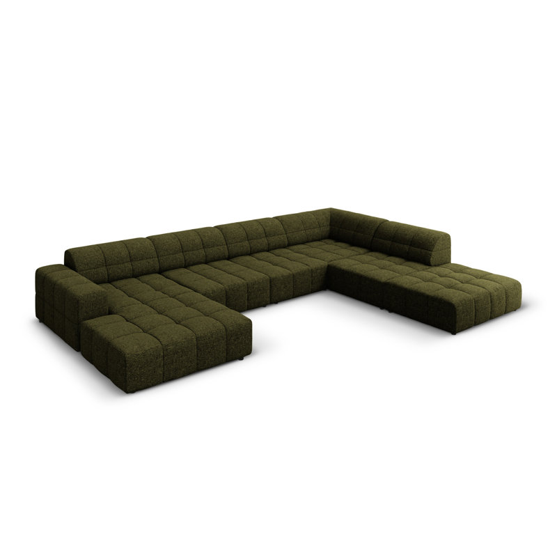 Chicago Modular Corner Sofa, Right Hand Facing, Green