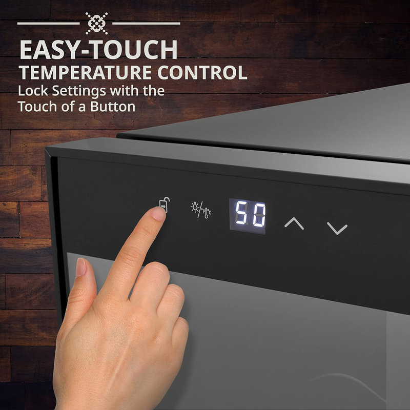 Ivation Single Zone 9.9'' Wine Refrigerator, 34.8" H x 9.9" W x 17.7" D