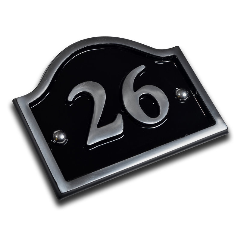 Jaclynn 11.5cm H Reflective Metal House Number, 26