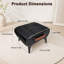 Tabouret en cuir de haute qualité, équipé de poignées portables et de pieds en métal; Repose-pieds carré moderne et minimaliste avec espace de rangement caché, disponible en plusieurs couleurs, convenant au salon-132900152