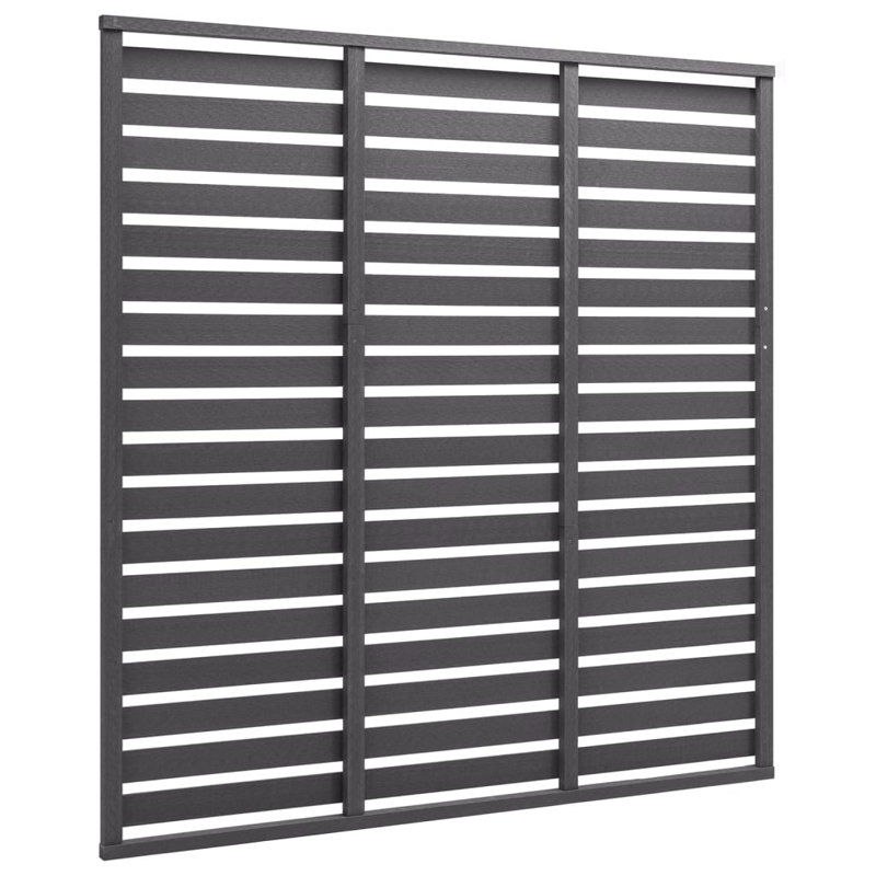 Panneau de clôture d'extérieur VidaXL, gris