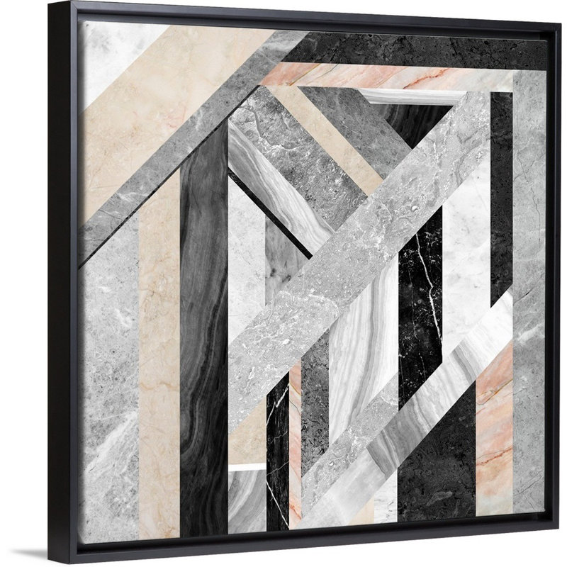 « Paradoxe II », reproduction d’art sur toile, Cadre noir, H 26 po x l 26 po x P 1,75 po