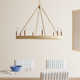 Abode 8 Light Metal Dimmable Chandelier