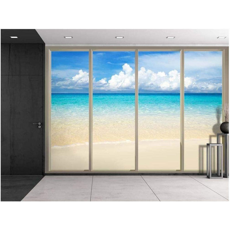 Nuage sur le rivage et la plage, L 66 po x l 96 po