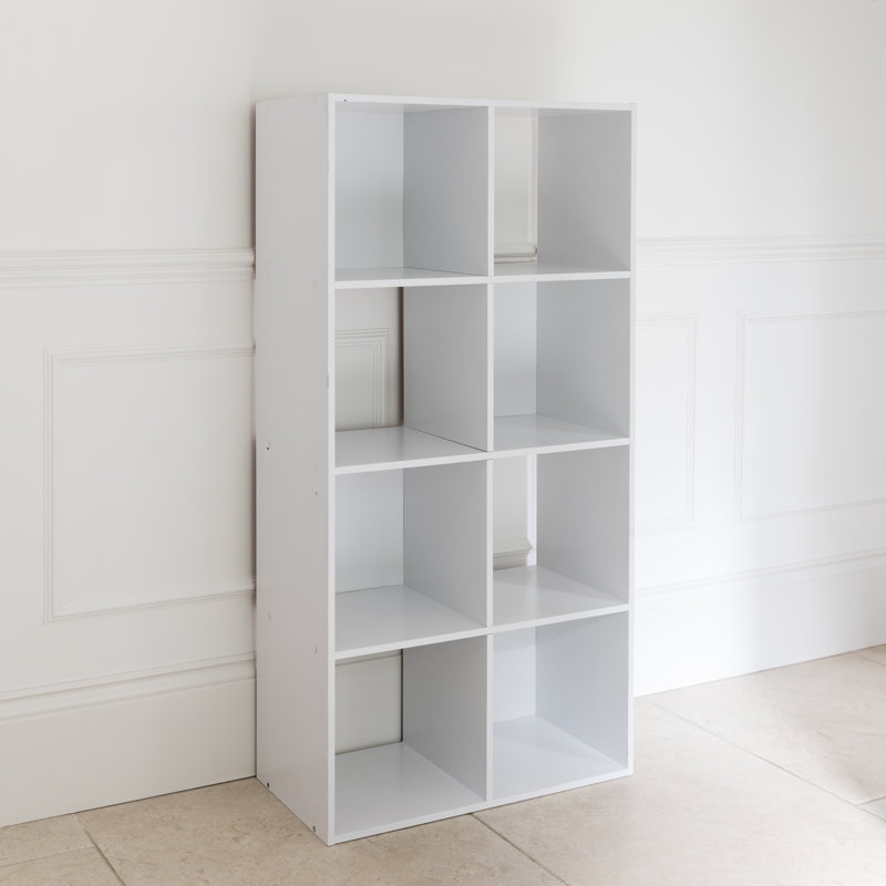 Northville 61cm W Cube Bookcase, (8 Shelves) 121cm H x 61cm W x 30cm D, White