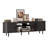 80'' Mid Century Modern Fluted TV Stand，Curved Entertainment Center for TVs Up to 90 Inches-2082348339
