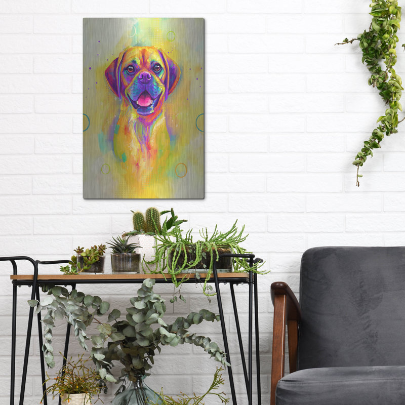 «Pop Art Puggle» par Furbaby Affiliates, H 16 po x l 12 po