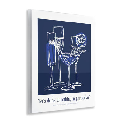 Plaque murale «Blue Drink Toast», par Lettred and Lined
