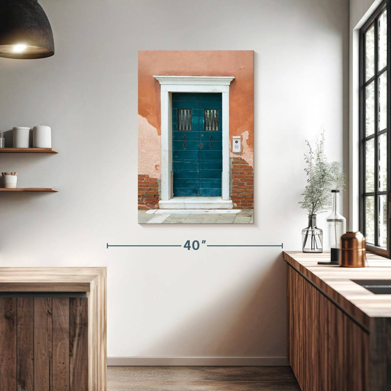 Porte rétro à Venise, H 39 po x l 26 po